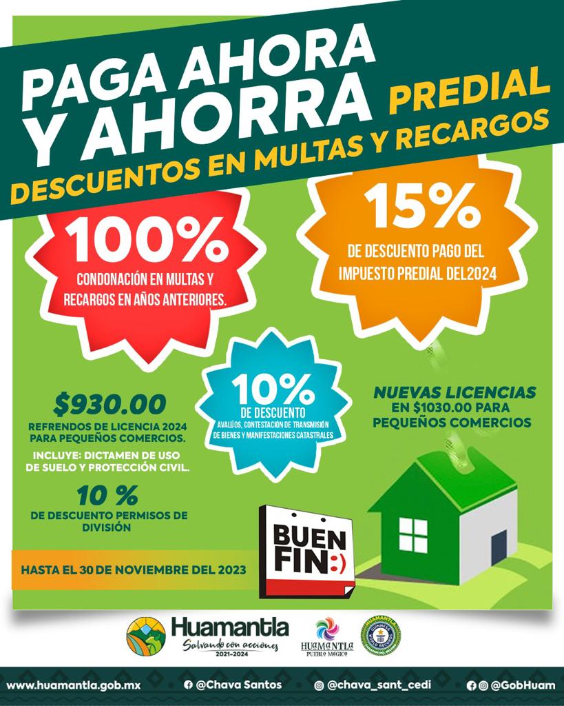 Invita gobierno municipal de Huamantla a aprovechar promociones y descuentos del 'Buen Fin 2023'